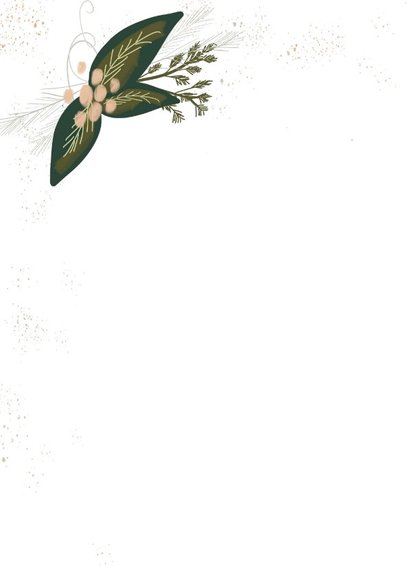 Kerstkaart kerstbloemen 2