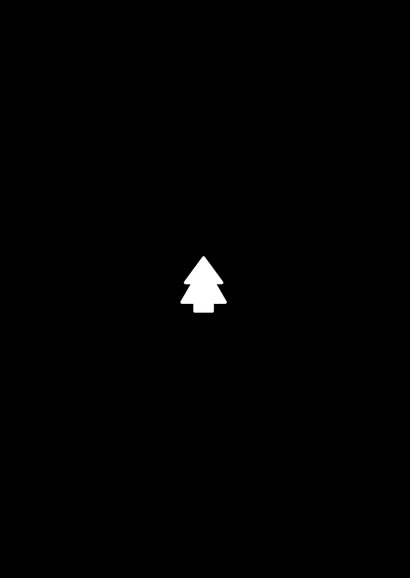 Kerstkaart kerstbomen poster hip Achterkant