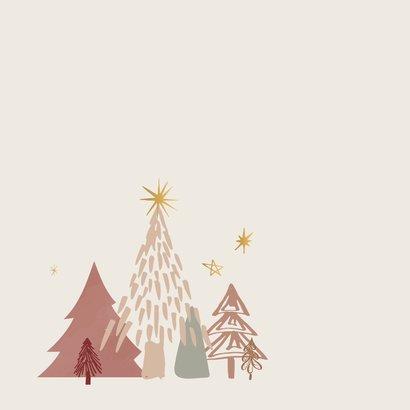 Kerstkaart | Kerstbomen sfeervol 2