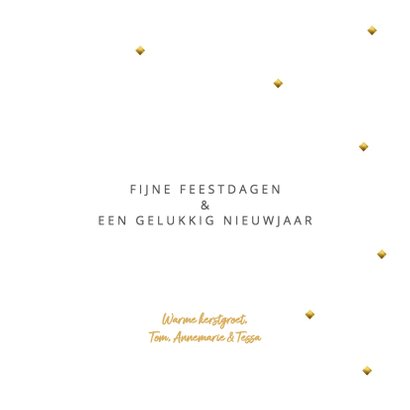 Moderne kerstkaart kerstboom goud blokken 3