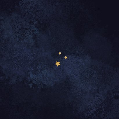Kerstkaart kerstboom lichtjes sterren fijne kerst 2026 Achterkant