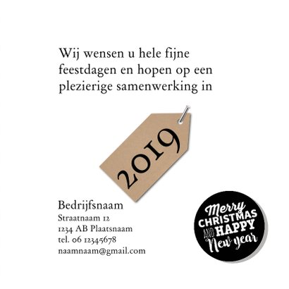 Kerstkaart kerstboompjes en foto 3