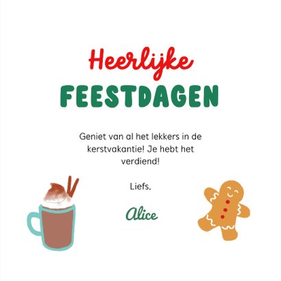 Kerstkaart kerstcalorieën tellen niet 3