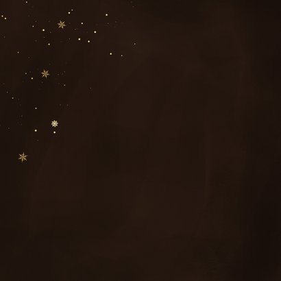 Kerstkaart kerstdagen met sneeuwvlok bruin goudlook 2