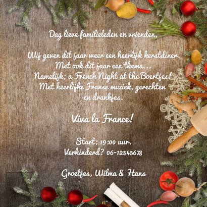 Kerstkaart kerstdiner sfeer keuken 3