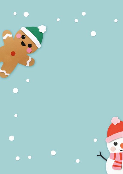 Kerstkaart kerstfiguren en foto 2