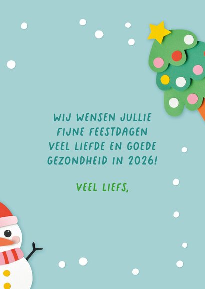 Kerstkaart kerstfiguren en foto 3