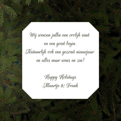 Kerstkaart kersthart en hert 3
