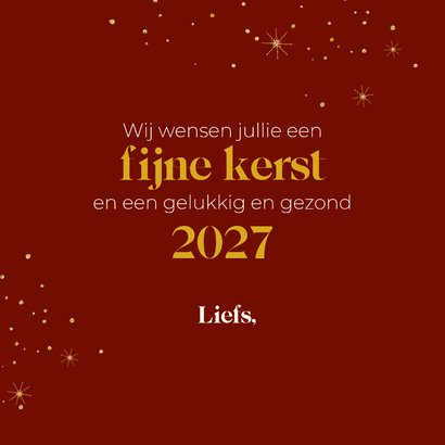 Kerstkaart kerstkabouters goud 3