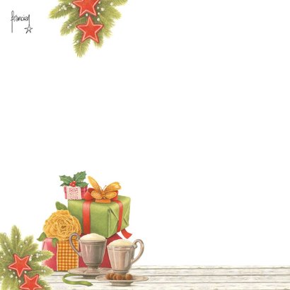 Kerstkaart Kerstkittens met kadootjes 2