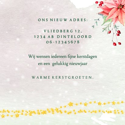Kerstkaart kerstkrans met sleutel en kerstgroen 3