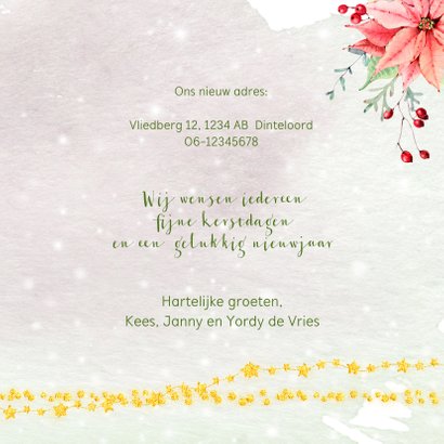 Kerstkaart kerstkrans met sleutel en kerstgroen 3