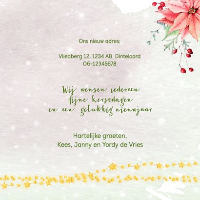 Kerstkaart kerstkrans met sleutel en kerstgroen 3