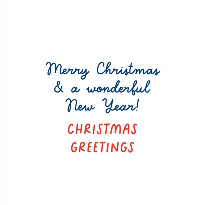 Kerstkaart 'Kerstkrans van kerstballen' 3