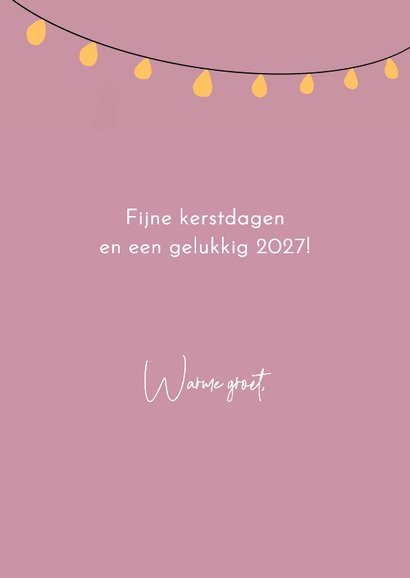Kerstkaart kerstman brengt cadeaus 3