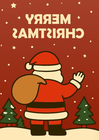 Kerstkaart kerstman Merry Christmas 2