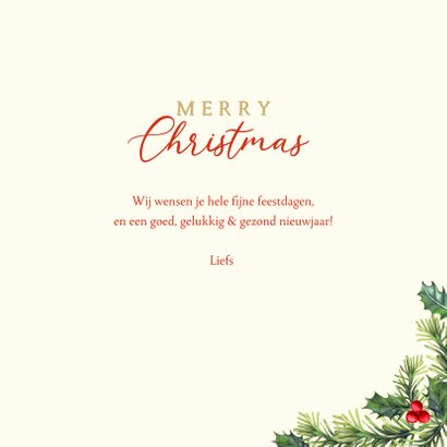Kerstkaart kerstmanornament takjes 3