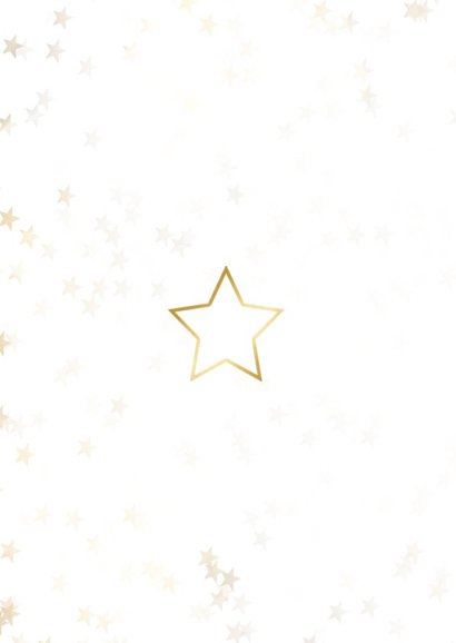 Kerstkaart kerstster van goud - Een gouden kerst 2