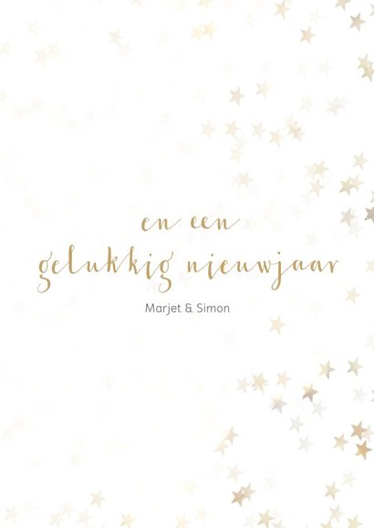 Kerstkaart kerstster van goud - Een gouden kerst 3