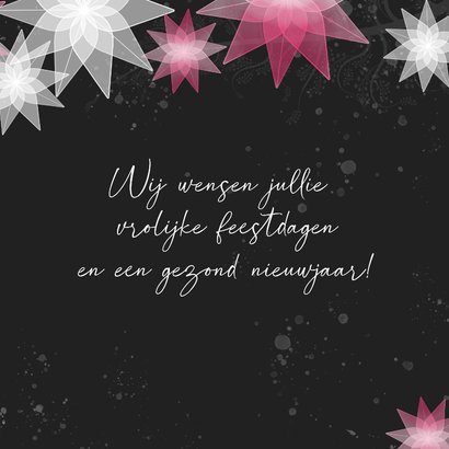 Kerstkaart kerststerren fotokaart sier 3