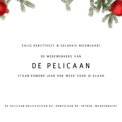 Kerstkaart klassiek en feestelijk rood 3