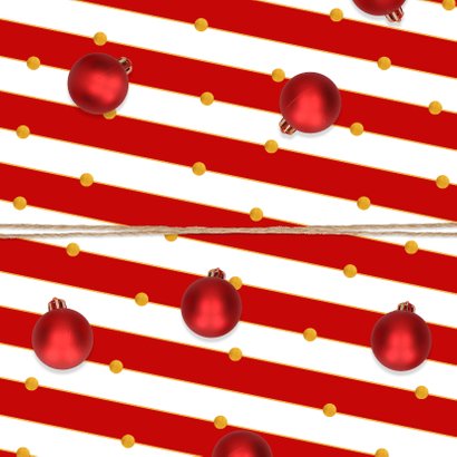 Kerstkaart klassiek en feestelijk rood Achterkant