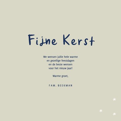 Kerstkaart kopje delfts blauw hertjes strik kerstbal 3