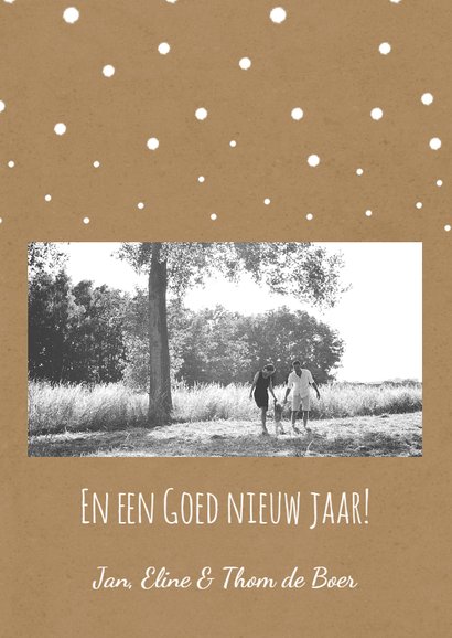 Kerstkaart kraftlook krans 2