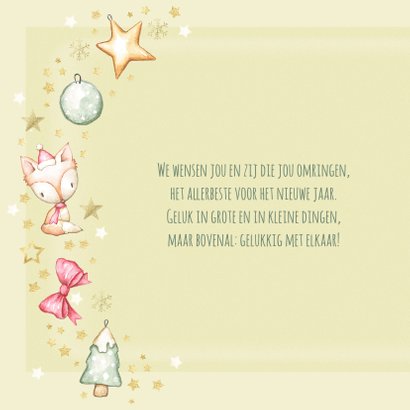 Kerstkaart krans van kerstversiering + foto 2