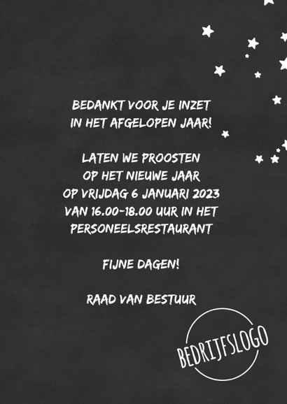 Kerstkaart krijtbord happy 2023 3