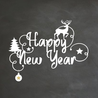 Kerstkaart - krijtbord sier 2