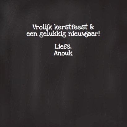 Kerstkaart krijtbordlook boom 3