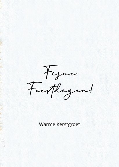 Kerstkaart label 2026 op goud en sneeuw 3