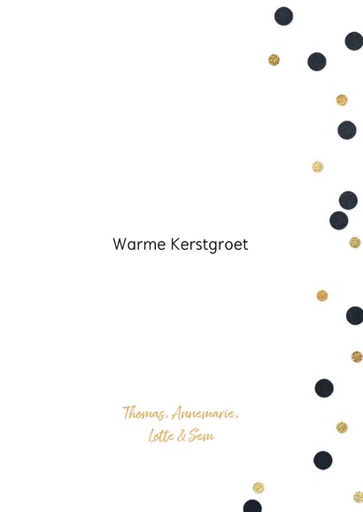 Kerstkaart label confetti op hout 3