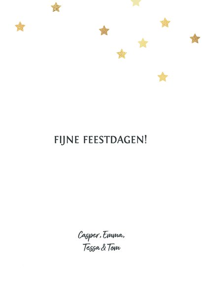 Kerstkaart label sterren 3