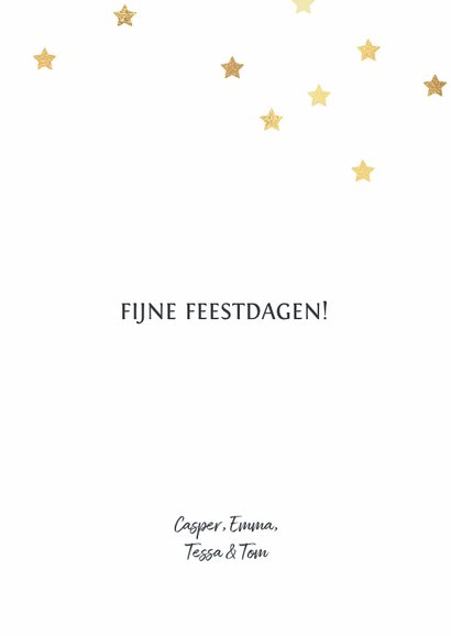Kerstkaart label sterren 3