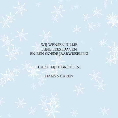 Kerstkaart lachende sneeuwpop 3