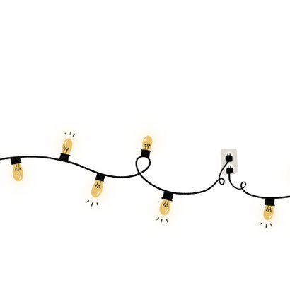 Kerstkaart lampjes hart 2