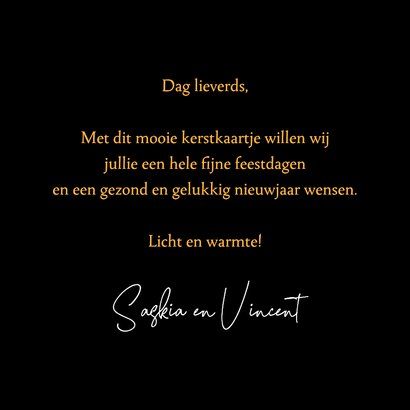 Kerstkaart lantaarn kerstboom licht 3