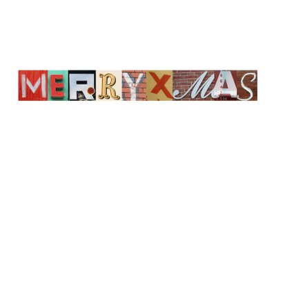 Kerstkaart letters fijne kerstdagen 2