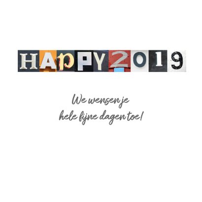 Kerstkaart letters fijne kerstdagen 3
