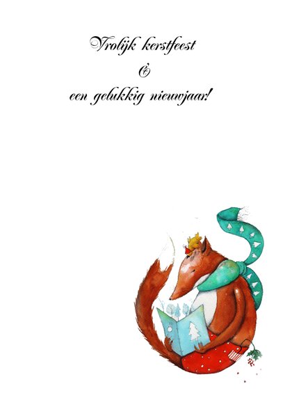 Kerstkaart lezen met vos 3