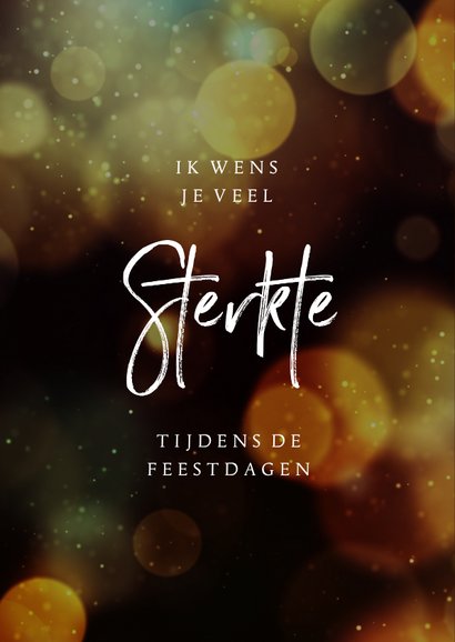 Kerstkaart lichtje kaars moeilijke tijd sterkte 2