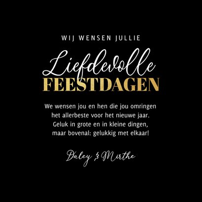 Kerstkaart liefdevolle feestdagen hartje foto sterren 3