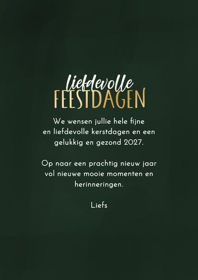 Kerstkaart liefdevolle feestdagen kerstkrans met foto 3