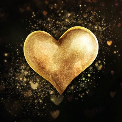 Kerstkaart 'Liefdevolle Feestdagen' met sprankelend hart 2