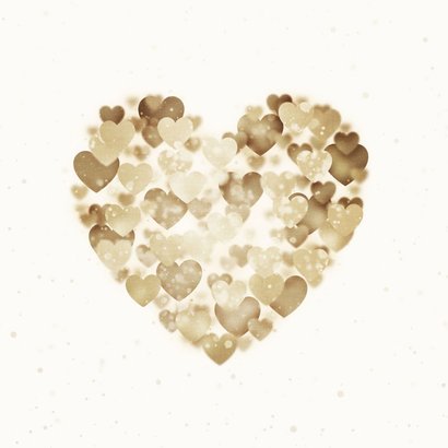 Kerstkaart liefdevolle kerst hart van hartjes 2