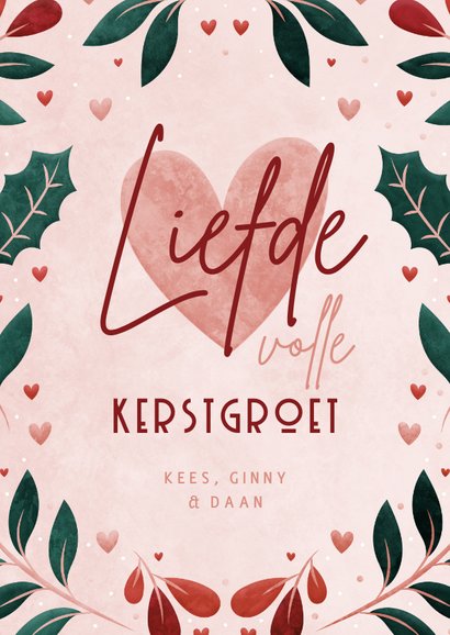 Kerstkaart LIEFDEvolle Kerstgroet Met Vrolijk | Kaartje2go