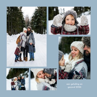 Kerstkaart lieve dassen familie in de sneeuw 2