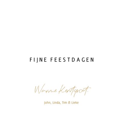Kerstkaart lieve duif van gouden hartjes 3